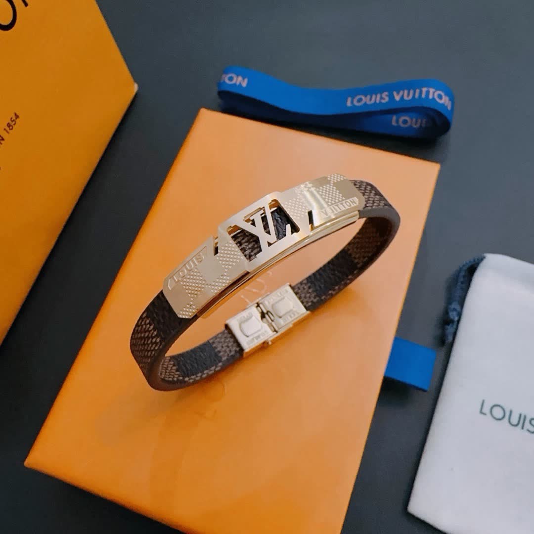 Louis Vuitton Monogram Leather Bracelet